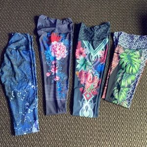 Bundle- 4 high rise graphic Onzie leggings